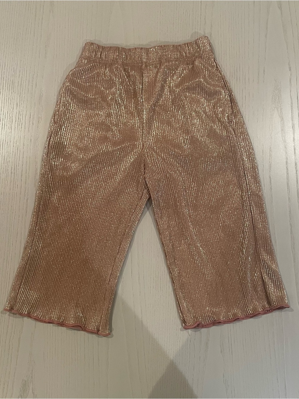 Hanna Andersson Metallic Wide Leg Pants (Pink) - Size 2T 85